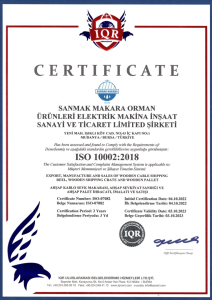 ISO 10002:2018 Certificate